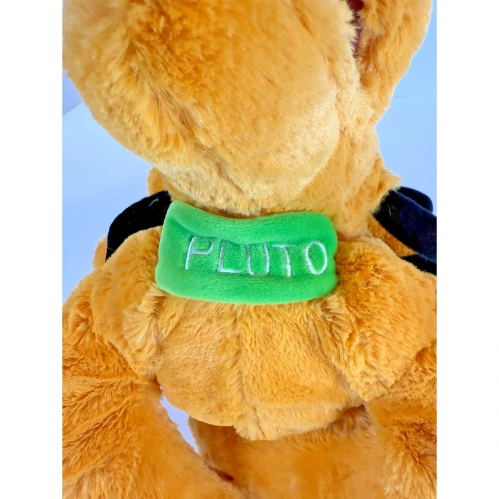 Vintage Disneyland Walt Disney World Pluto Plush Parks 17 In. Green Collar Large